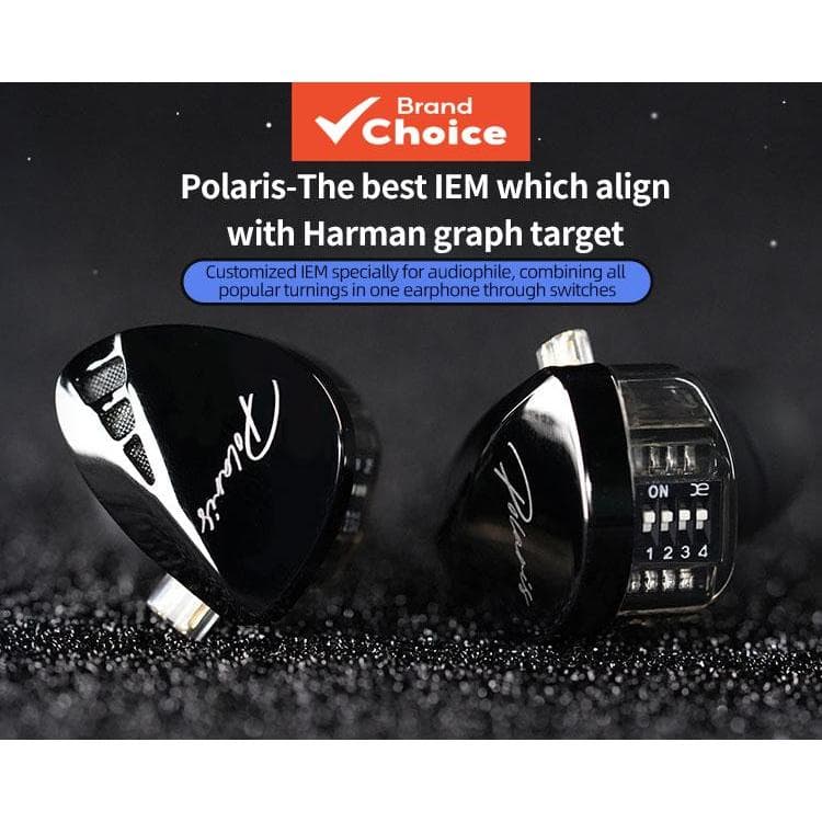 Fones De Ouvido Intra-Auriculares CCA Polaris IEM 4 Interruptores De Afinação De 10 Mm Driver Dinâmico De Cavidade Dupla
