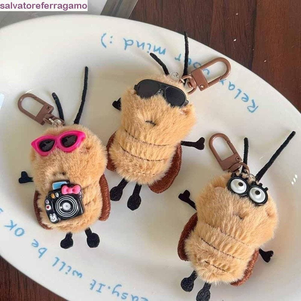 Pingente De Barata De Pelúcia SALVATOREFERRAGAMO , Mini Chaveiro Criativo , Cabide De Bolsa De Carro Engraçado TGKV