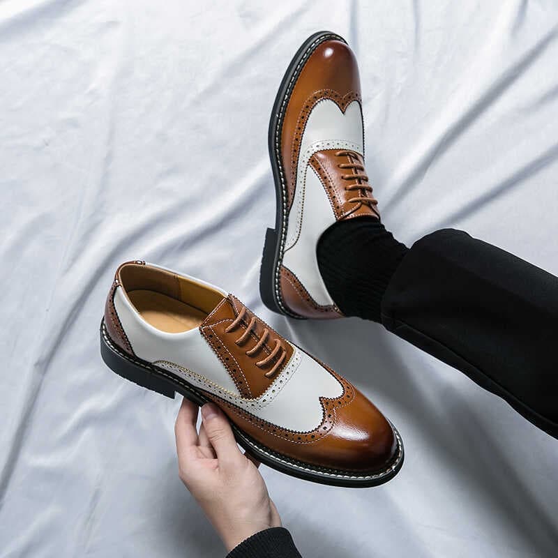 Braddock sapatos de couro masculino esculpido aumento interno estilo britânico negócios Formal Wear comércio exterior ta