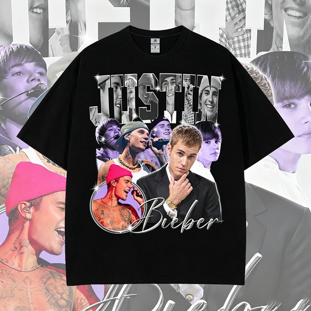 Camiseta Unissex Algodão Justin Bieber Belieber 90s Vintage Estampada