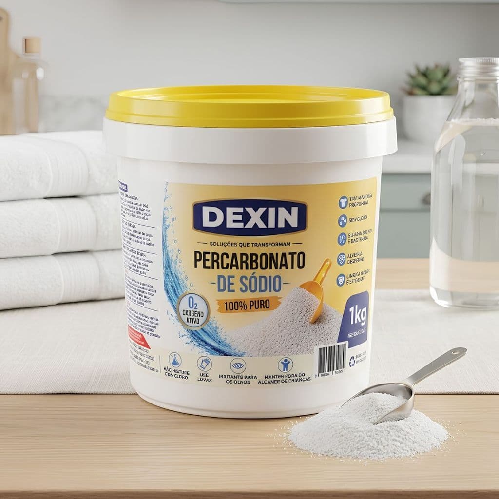 Percarbonato 100% Puro para Limpeza em Geral, Clareador de Roupas e Geral - 1Kg