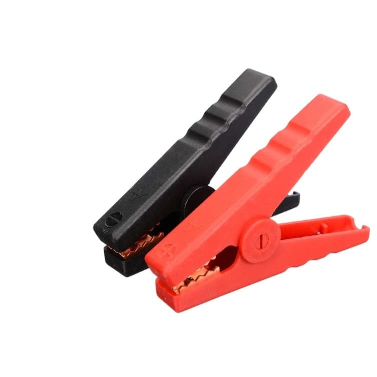 Garras Crocodilo Par Clip Jacaré 100 Ah Teste Bateria Carro Conector de Bateria Automotiva
