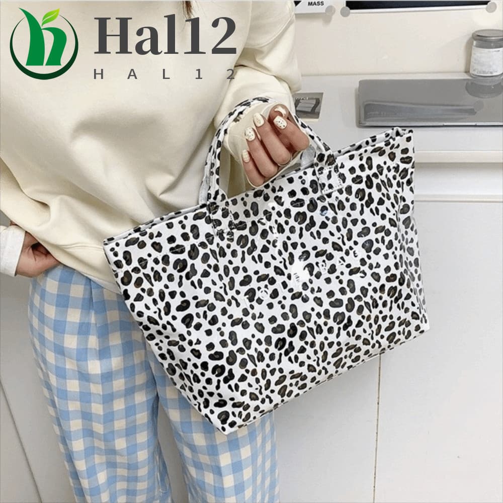 Bolsa Tote Com Estampa De Leopardo HALB , De Ombro Letras De Grande Capacidade Praia À Prova D'água