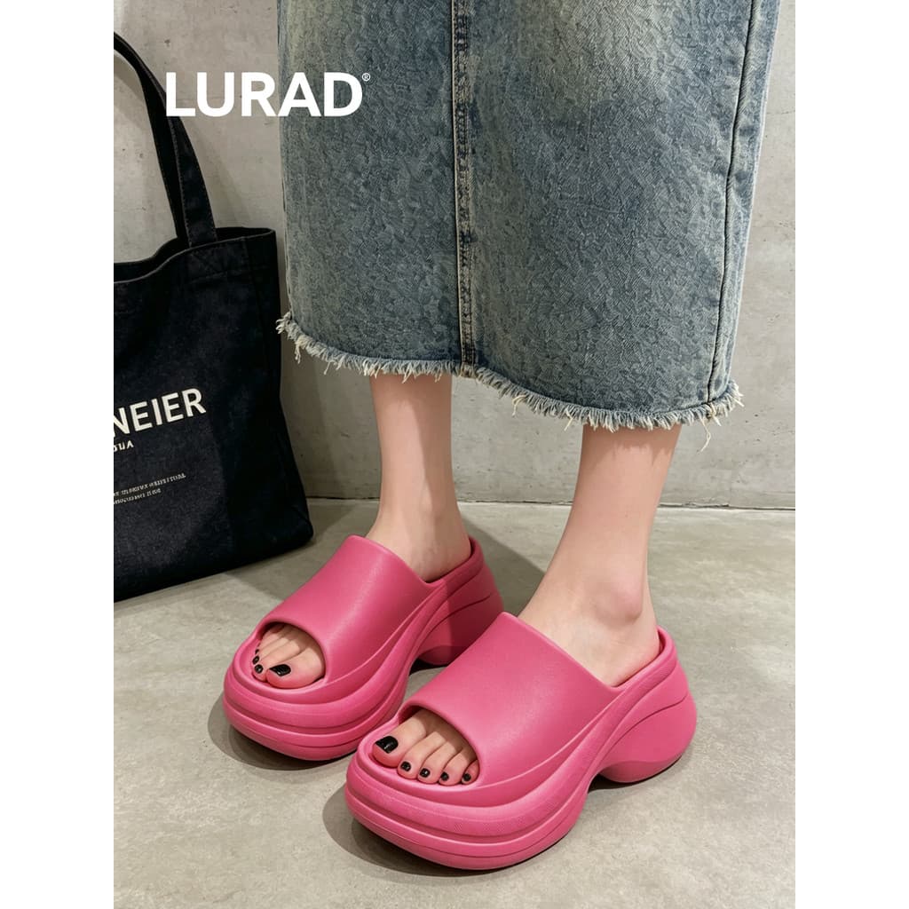 Luladi moda chinelos femininos verão aumentando Casual ao ar livre Wear all-match pequeno all-match na moda Flip-Flops