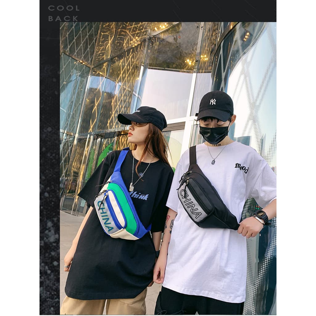 Bolsa de peito Street Wear Bolsa mensageiro leve All-Match Bolsa de cintura para celular Lazer Estudante Estilo es