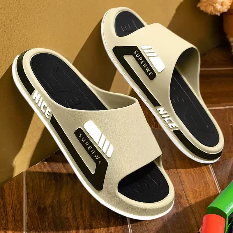 Chinelos masculinos estilo interior casa antiderrapante ao ar livre Wear esportes na moda tendência pisando na merda men