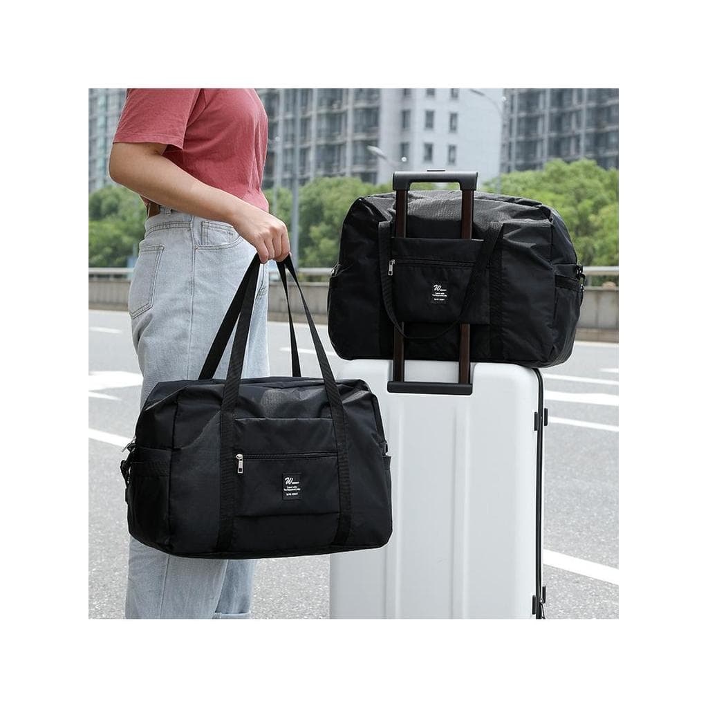 Influenciador viagem de negócios de grande capacidade dobrável carrinho à prova d'água bolsa de viagem bolsa de armazena