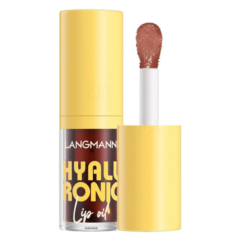 LANGMANNI Óleo Labial com Ácido Hialurônico, Brilho Labial Hidratante e Nutritivo, Leve e Não Pegajoso, Óleo Labial Colo