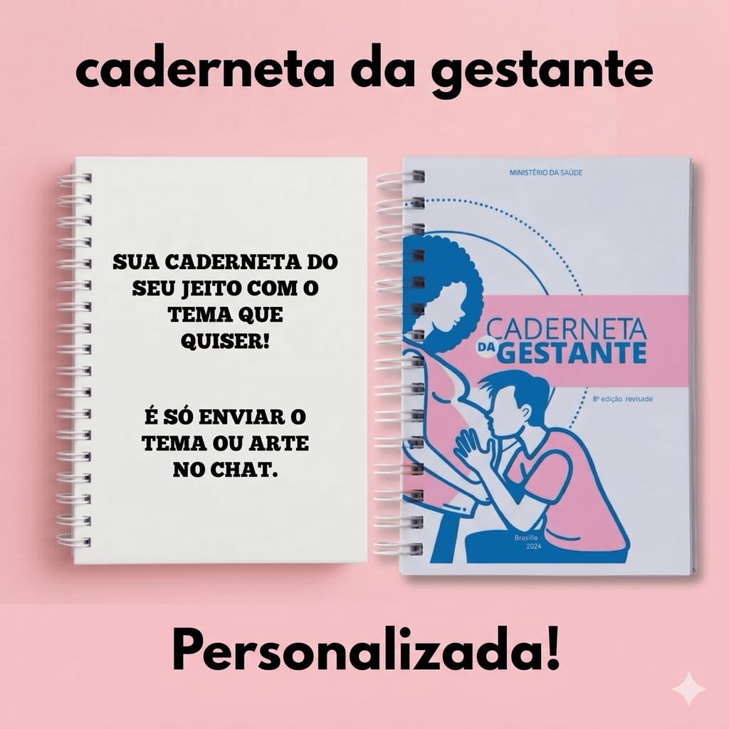 Caderneta da Gestante Personalizada - Última Edição (8ª edição revisada) - Capa dura 16x22cm