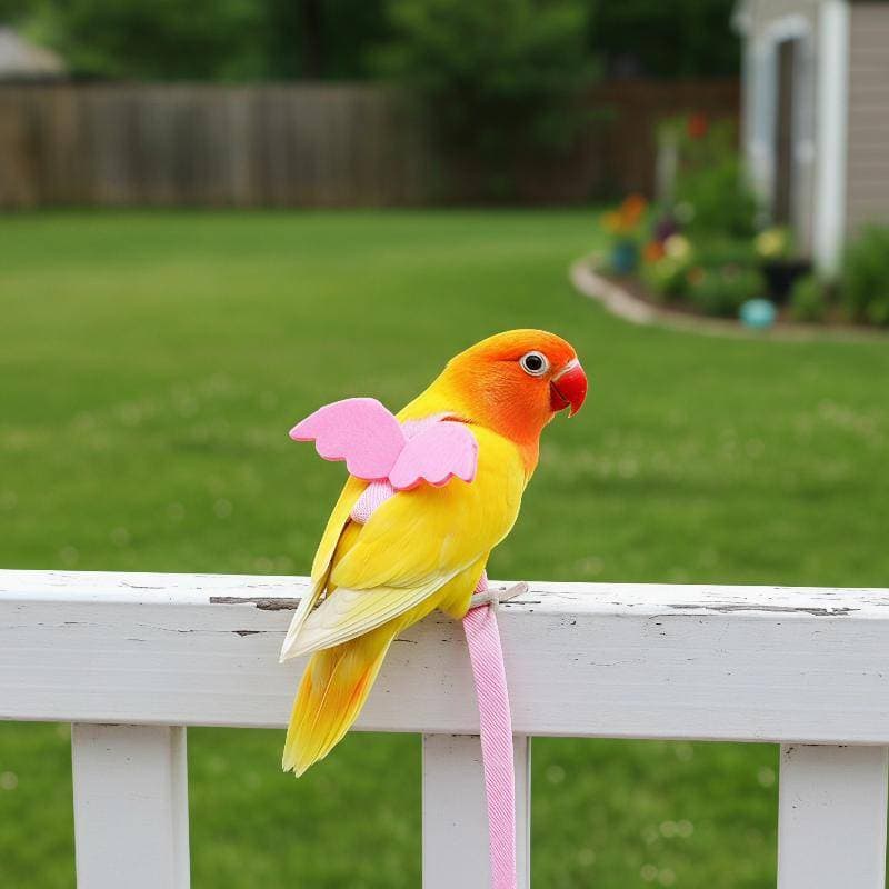 Anti-Fuga Papagaio Voando Arnês Trelafortável Ao Ar Livre Corda De Treinamento De Vôo Para Coatiel Lovebird Pequenos Pás