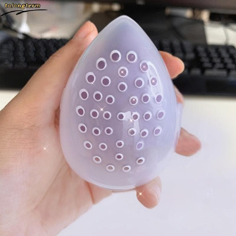 1PC Caixa De Armazenamento De Ovo Cosmético Beleza Esponja Suporte Caso Maquiagem Puff Titular Vazio Recipiente De Drena