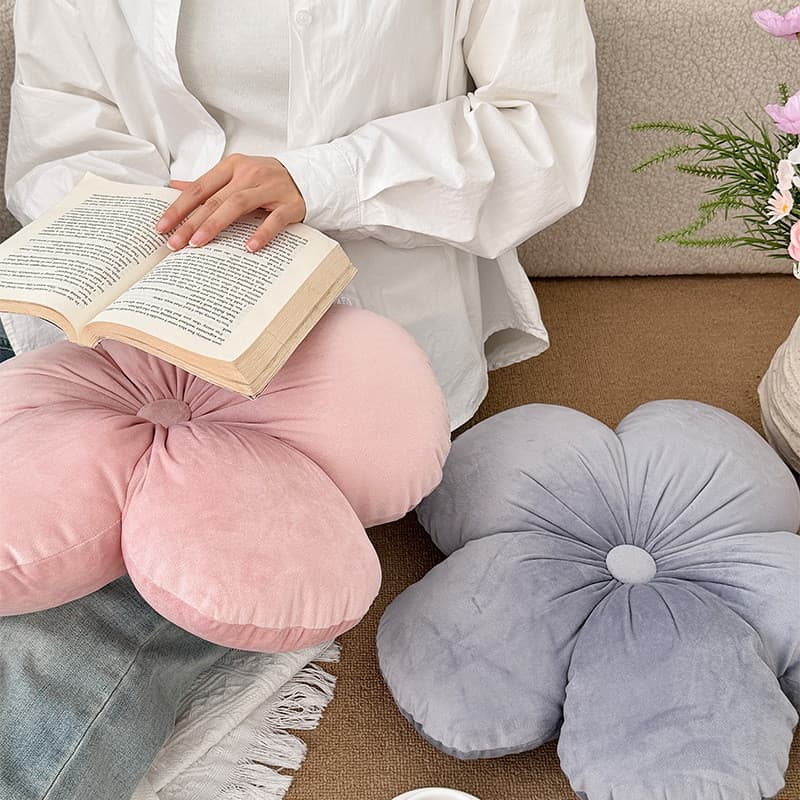 Almofada decorativa moderna e minimalista de veludo holandês com estampa floral, almofada para sofá, almofada para desca