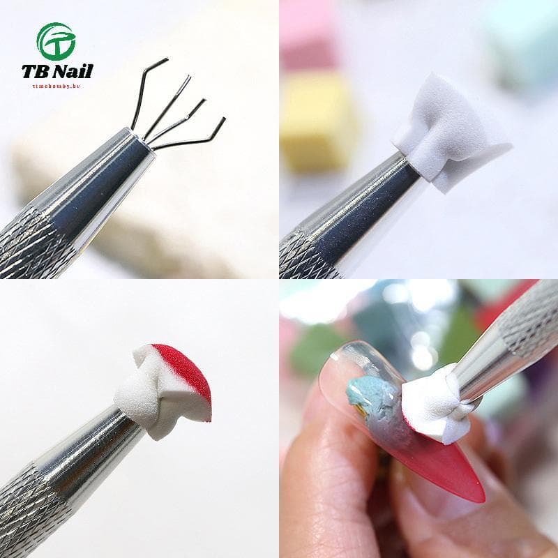 TB-Esponja Para Arte Em Unhas , Esponjas Macias , Gradiente , Ferramentas Carimbo De Cor Desbotada , Caneta Pontilhadora