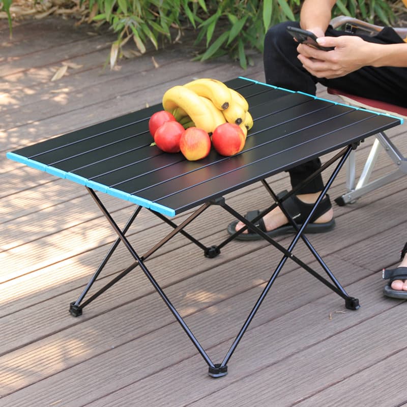 Ultra-leve liga de alumínio ao ar livre dobrável pequena mesa portátil churrasco acampamento tenda cadeira conjunto equi