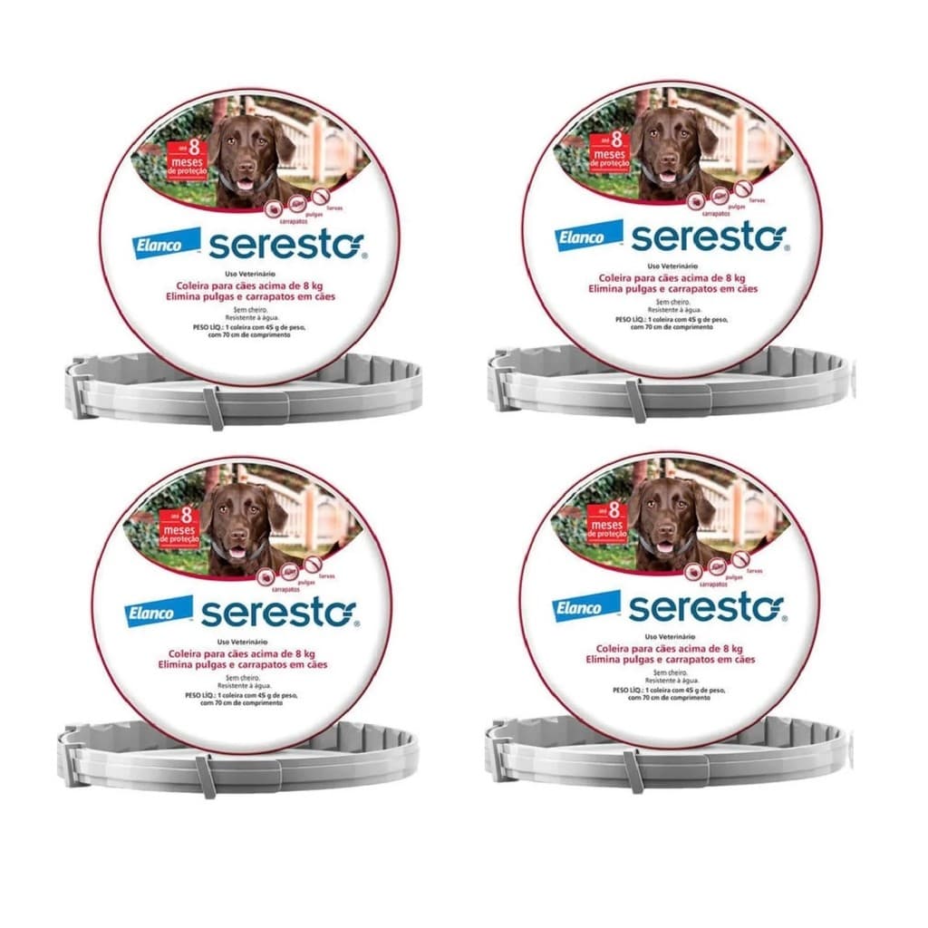 Coleira Anti Pulgas Carrapato 4 Seresto Acima de 8 kg