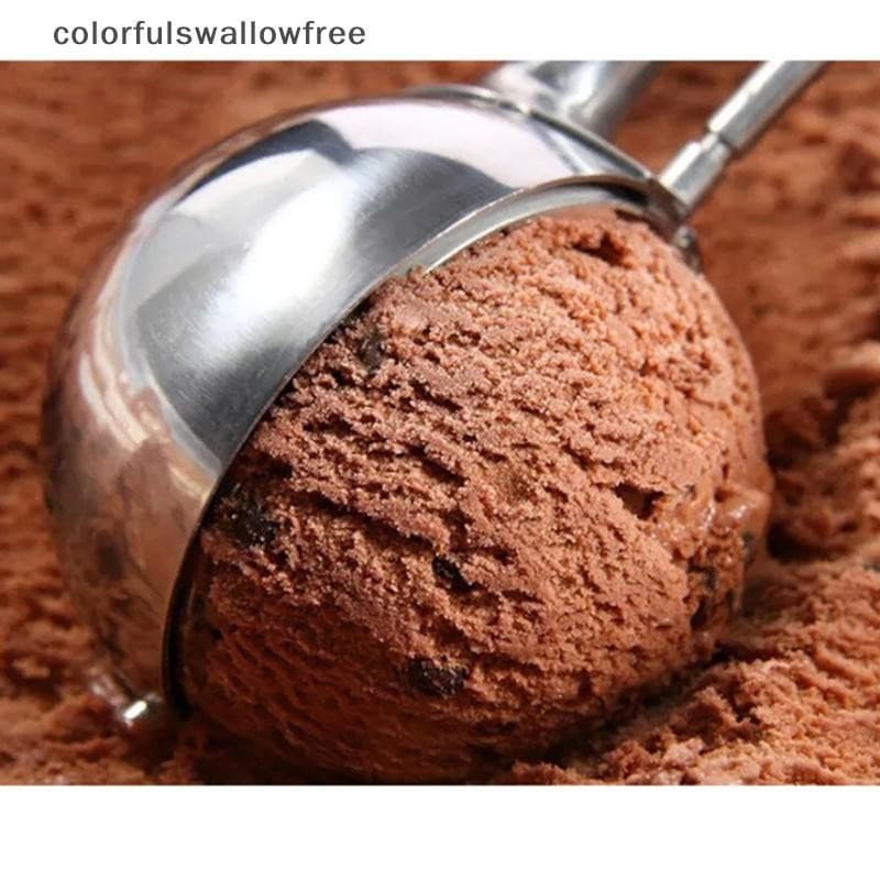 Colher De Sorvete Mecânica De Aço Inoxidável Colorida | Melon Baller , Porcionador De Biscoitos ABC