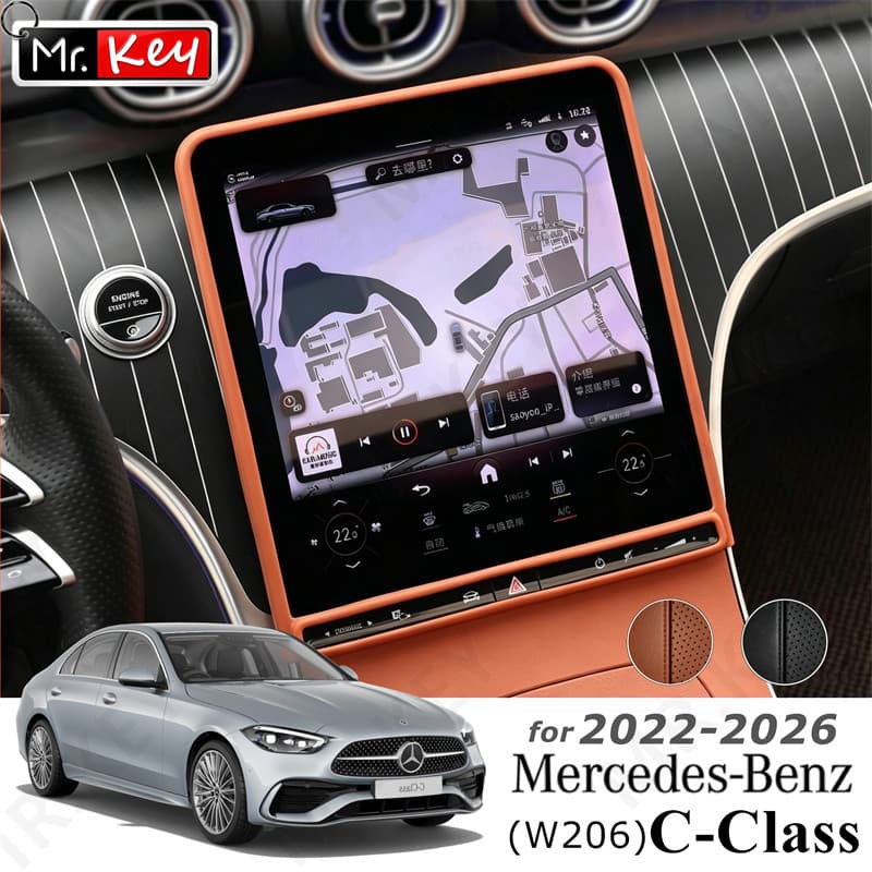 [Mr.Key] Protetor De Moldura De Tela De Toque Central De Silicone Adequado Para Mercedes-Benz Classe C W206