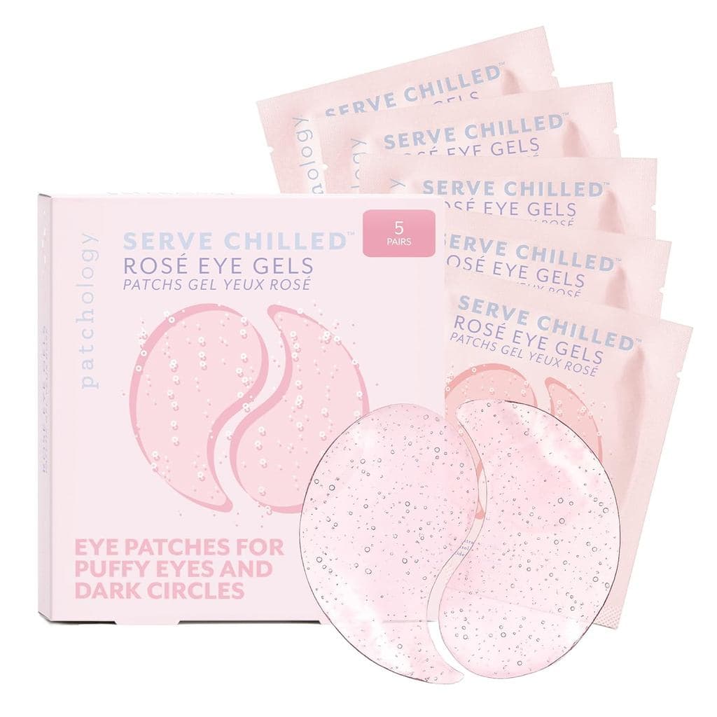 Patchology Serve Chilled Rosé - Máscara Hidratante para os Olhos - Máscara para os olhos contendo ácido hialurônico e an