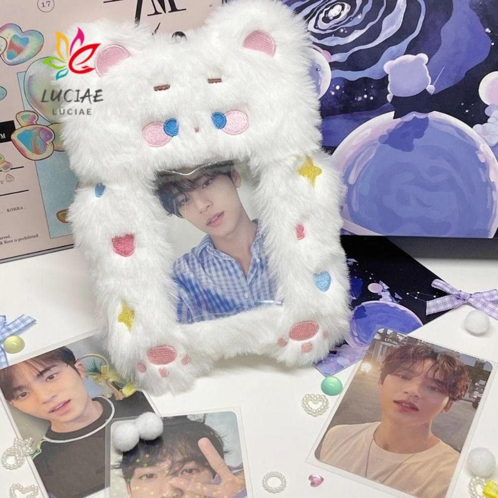 LUCIAE Photocard , Porta-Cartão Fotográfico Fofo De Urso/Coelho/Frango , Manga Multifuncional Para Cartões De Ônibus De