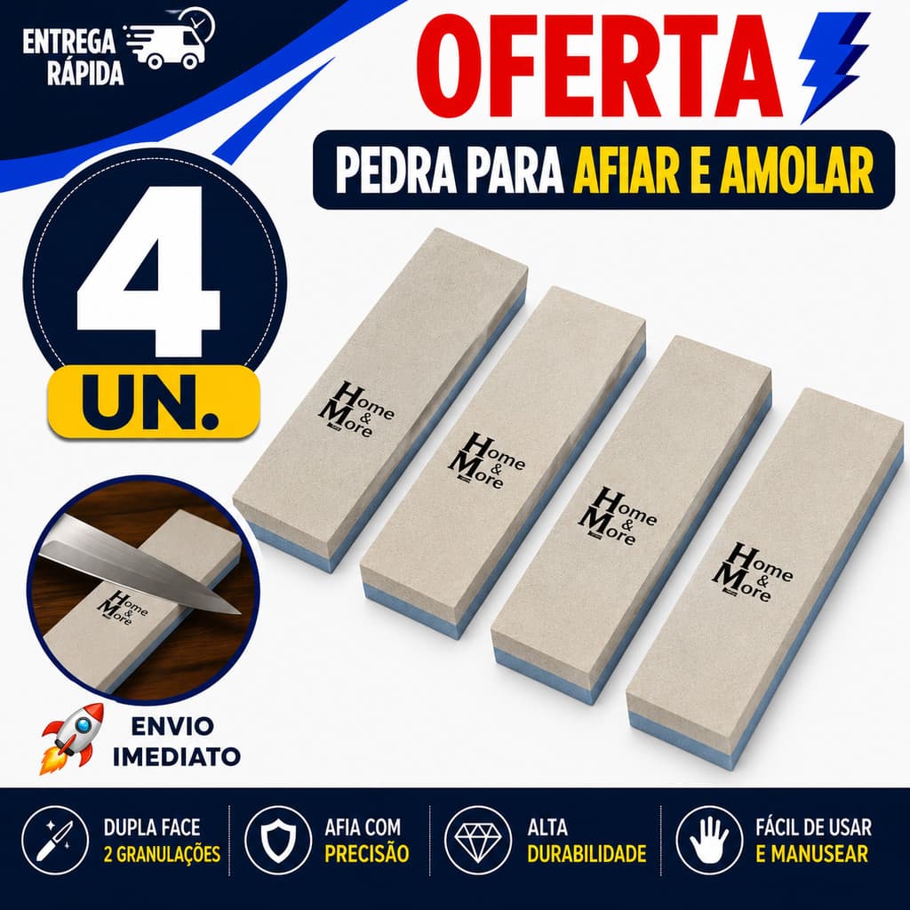 PEDRA AFIAR PARA FACAS CHEF CHURRASQUEIRO AÇOUGUEIRO E COZINHEIRO