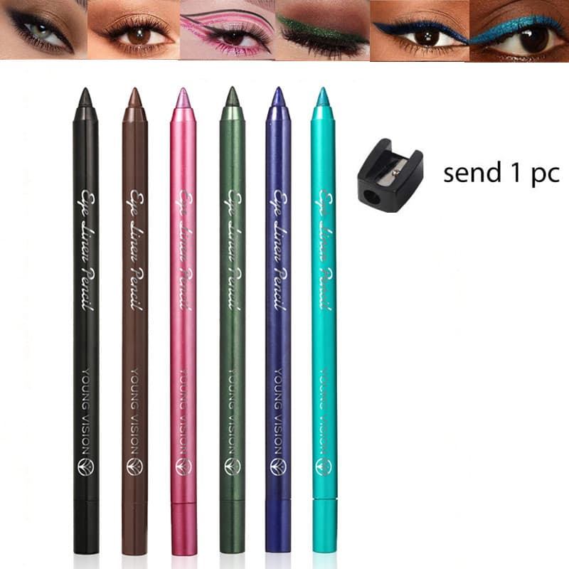 YOUNG VISION 6 unidades/pacote Delineador Perolado Delineador Gel Caneta Maquiagem para Olhos Maquiagem