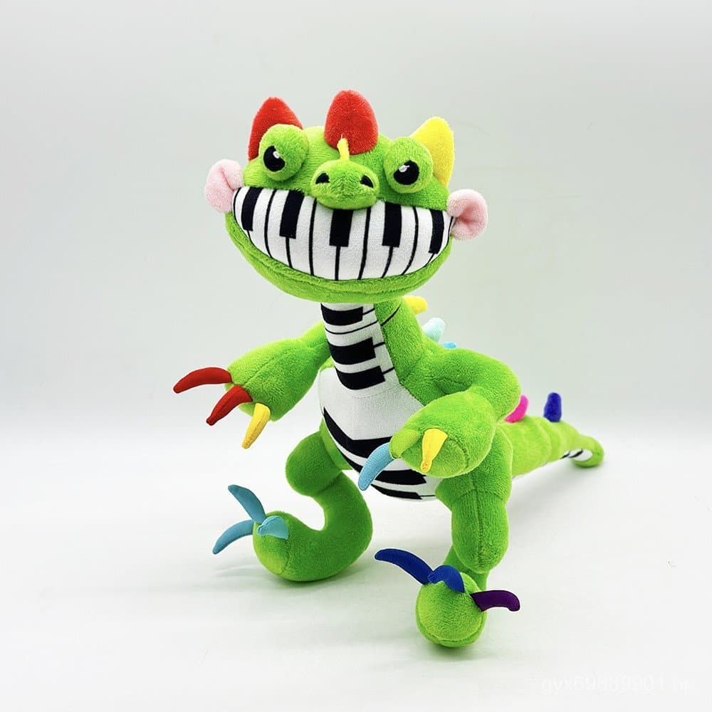 Boneco de Pelúcia Dinossauro Piano Periférico do Jogo Nightmare Critters 33cm