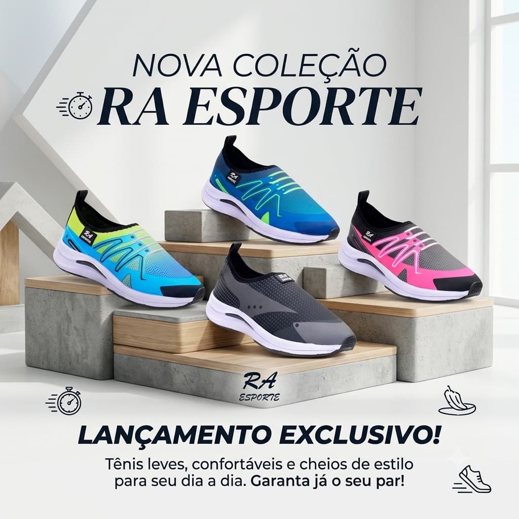 Tenis meia leve e confortavel, muito macio e leve academia RA ESPORTES microexpandido