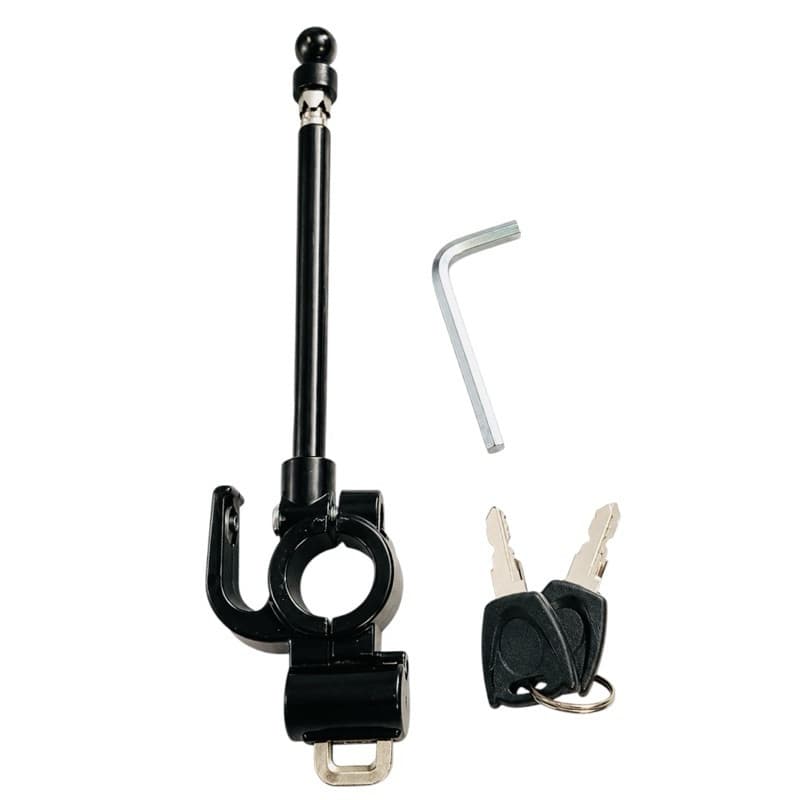 Antena Corta Pipa Moto Anti Cerol 6 Estágios + Trava Capacete Guidão