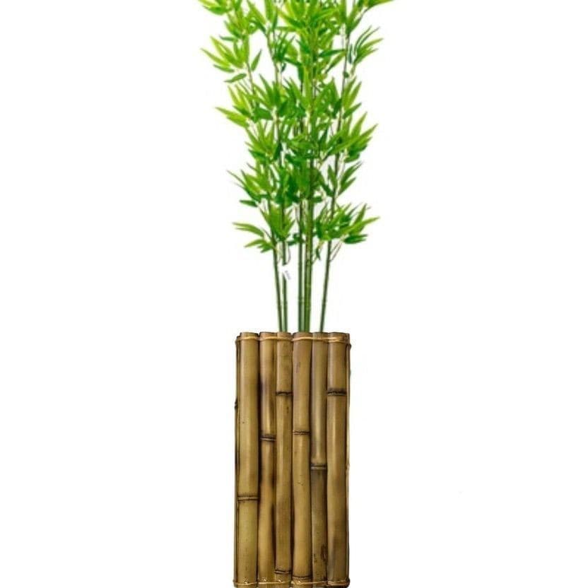 Vaso Grande Cachepô De Bambu Natural Artificial Decoração decoração