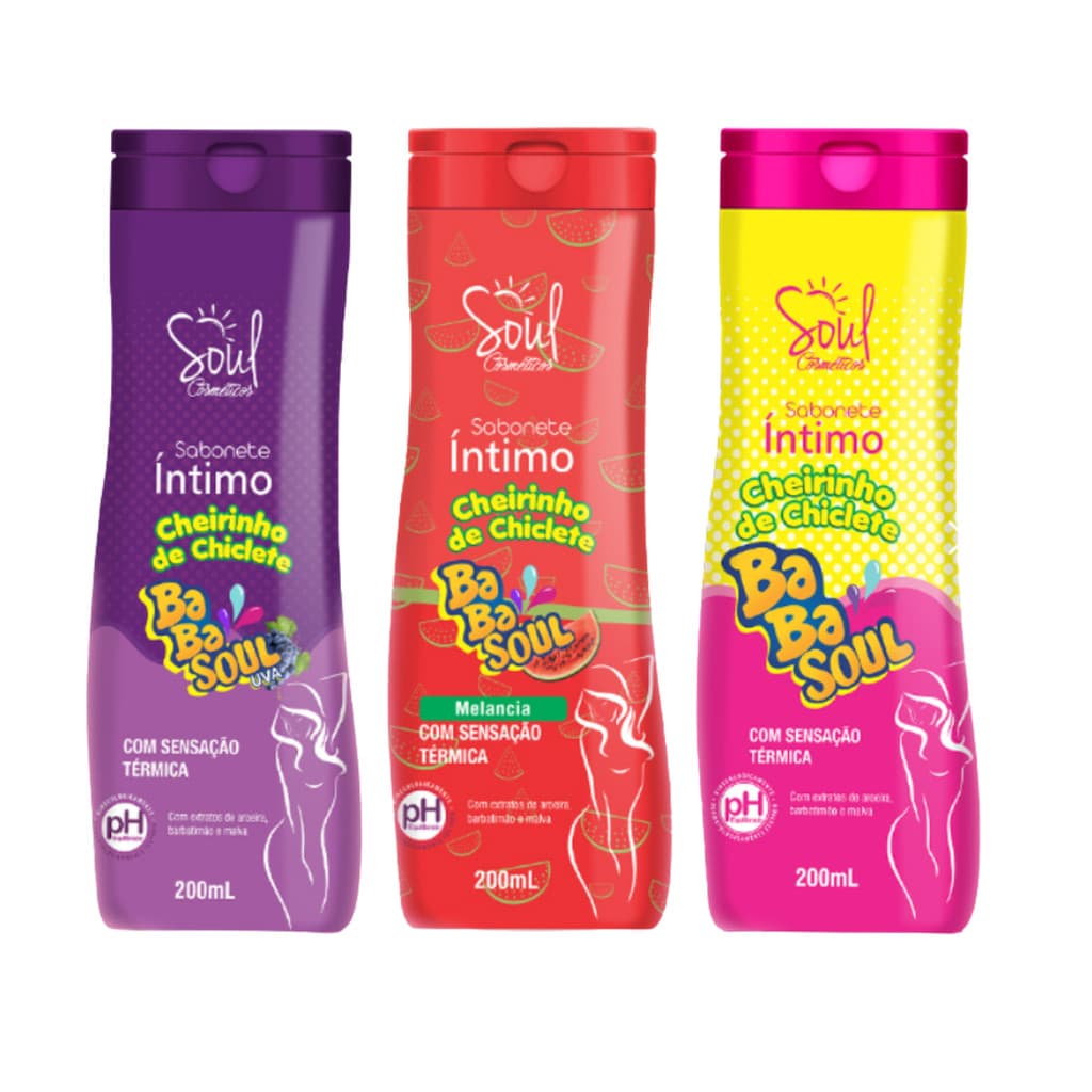 Sabonete Intimo Soul Cosméticos 200ml pH Balanceado Sensação Térmica