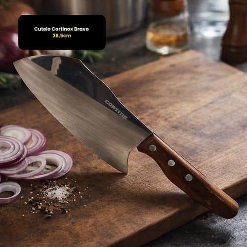 Cutelo Premium Aço Inox Lâmina Afiada 28 5cm Cortes Precisos Cozinha Profissional