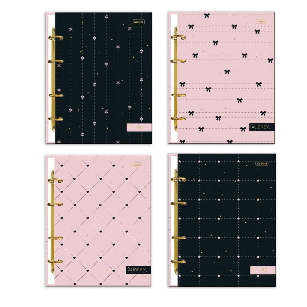 Caderno Argolado Fichário Colegial Audrey 80 Folhas Cadersil