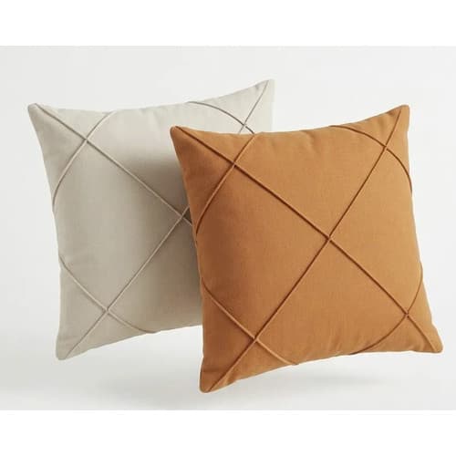 Kit 2 Almofadas Cheias Drapeadas Em Suede 45x45cm Decoração de Amobiente