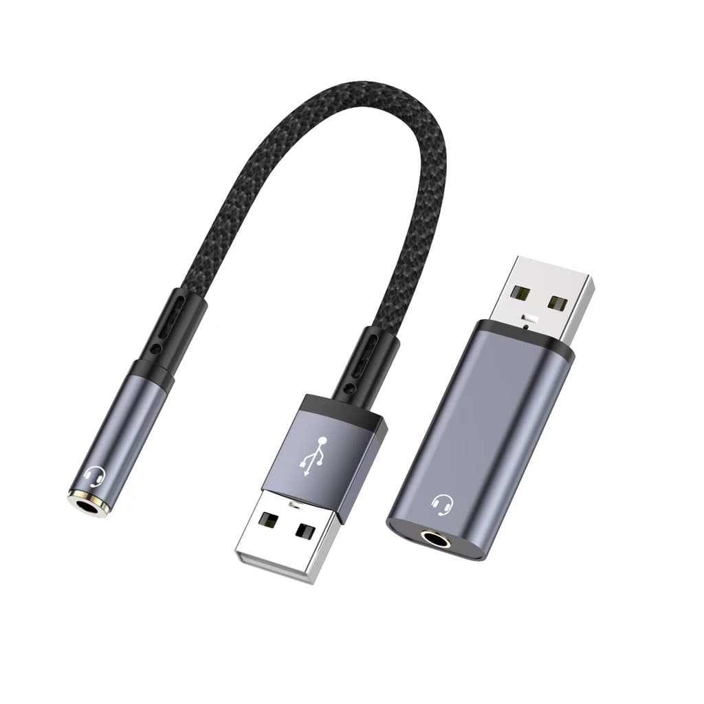 [Estoque pronto] 3.5mm para usb computador Notebook Interface fone de ouvido microfone adaptador de áudio adaptador Digi
