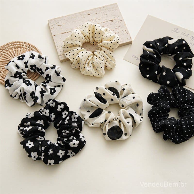 Elásticos de cabelo de tecido para mulheres, scrunchies elásticos, com elasticidade tripla, direto do fabricante, novo e