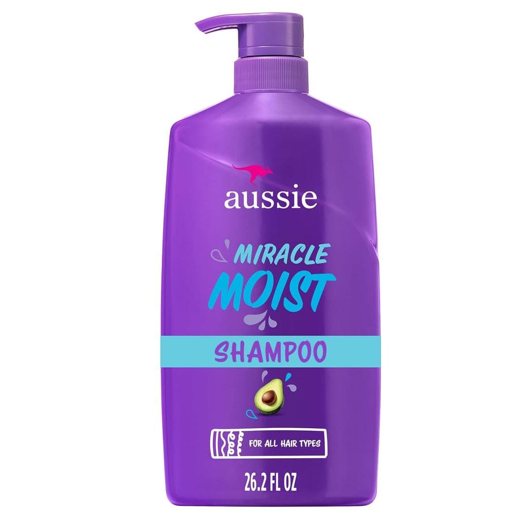 Shampoo Hidratante Aussie Miracle Moist: Tratamento Hidratante e de Limpeza Suave com Óleo de Abacate e Jojoba, 26,2 Fl