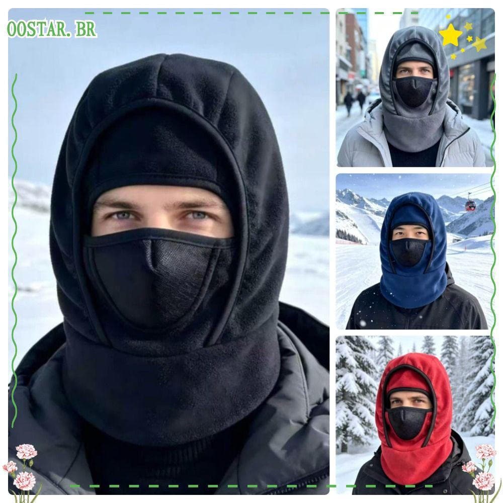 Chapéu Balaclava OOSTAR , Quente Unissex De Uma Peça , Capa Térmica À Prova D'água De Cor Sólida Resistente Ao Frio
