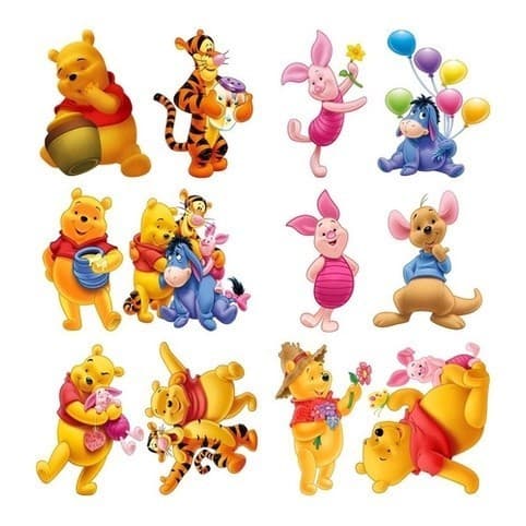 Decoração Ursinho Pooh Novo - 10 Displays De 20cm Totens
