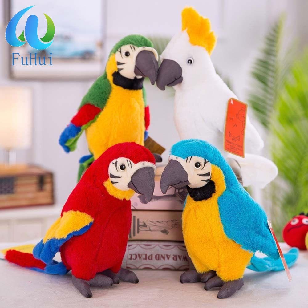 FUHUI Simulação Boneca De Pelúcia Recheada Animais Decoração De Casa Papagaio