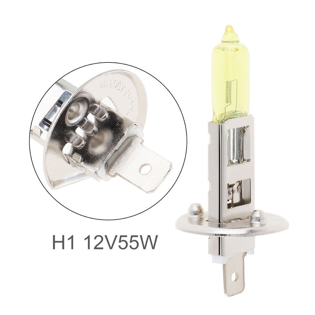 Lâmpada De Farol Halógena 12V 55W H1 , Luz Amarela 2500K