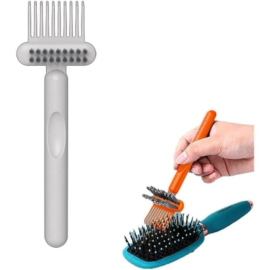 Escova de Limpeza 2 em 1 para Escovas de Cabelo, Ferramenta Removedora de Cabelo e Poeira para Casa e Salão