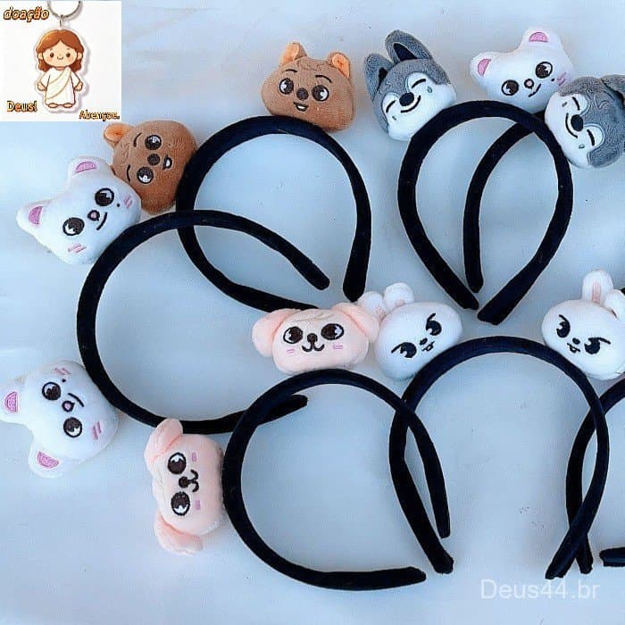 Kpop Stray Kids Hairband Tiaras De Pelúcia Personalizadas De Desenho Animado Para