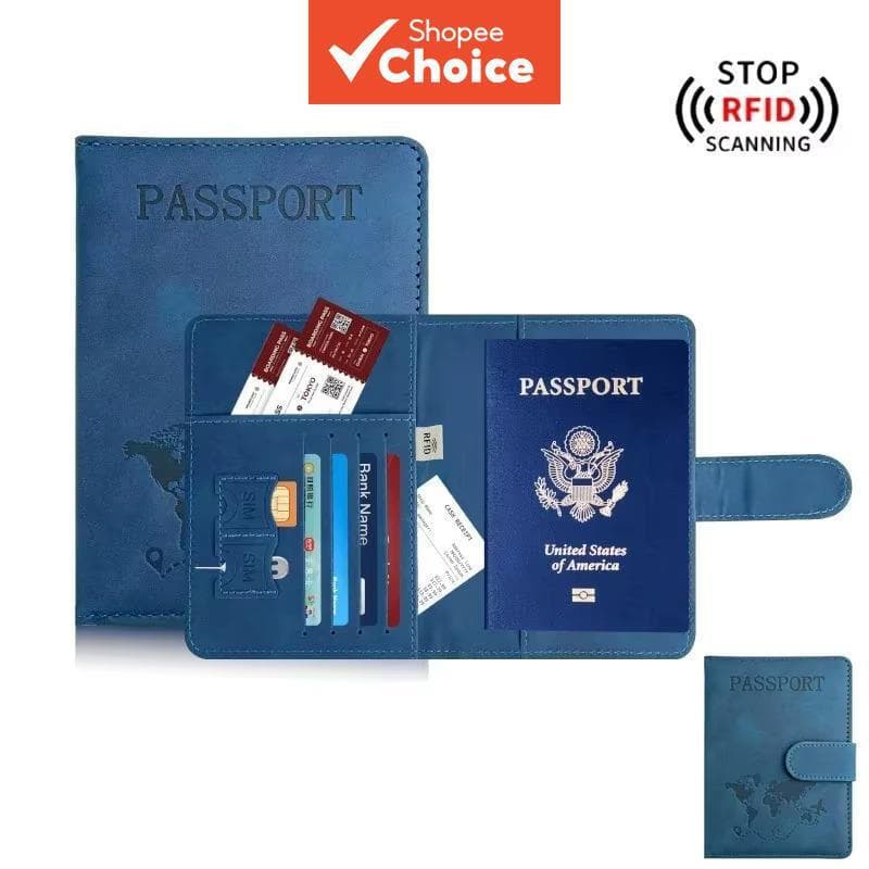 Carteira Porta-Passaporte Para Viagem , Capa Essencial Mulheres E Homens , Acessórios De Com Bloqueio De RFID