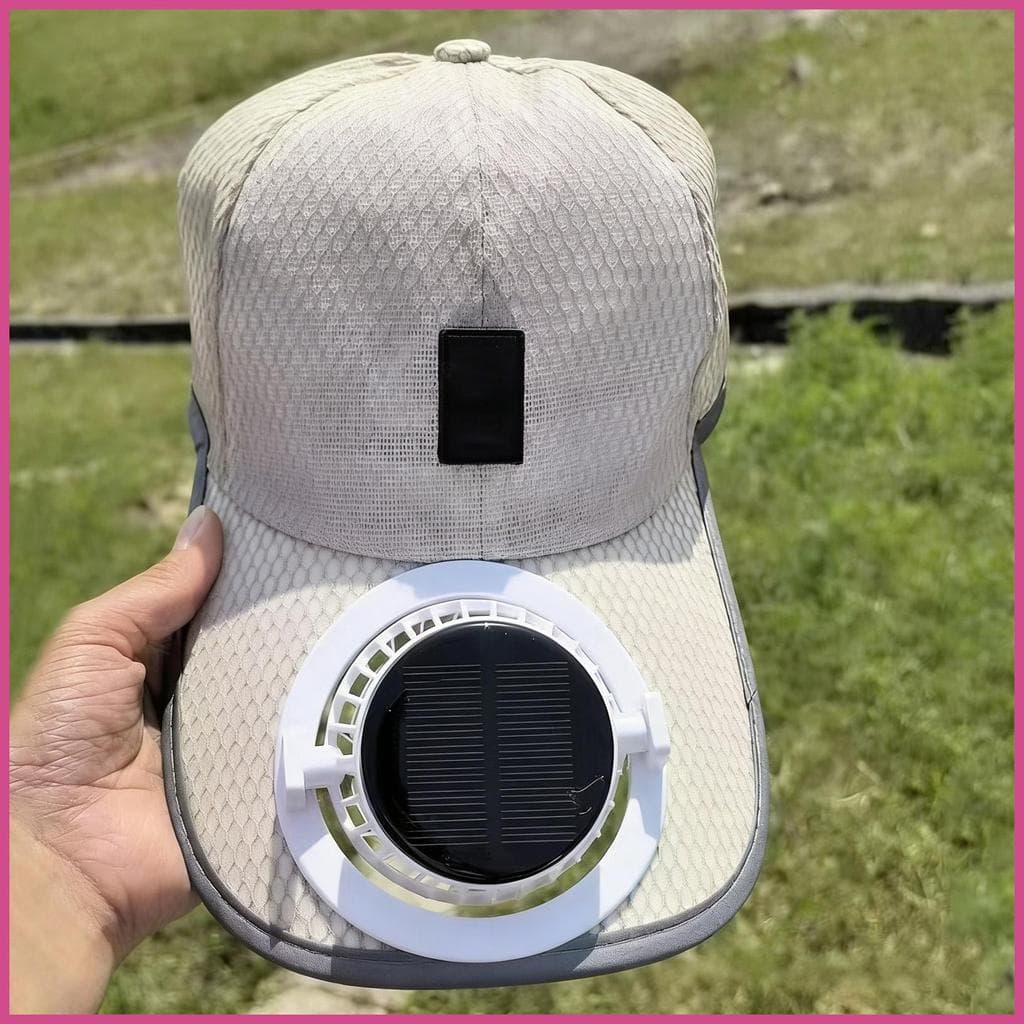 Chapéu De Ventilador Solar Pessoal Recarregável Verão Ao Ar Livre Sol Beisebol Para Caminhadas Mochila Correndo mubow1br
