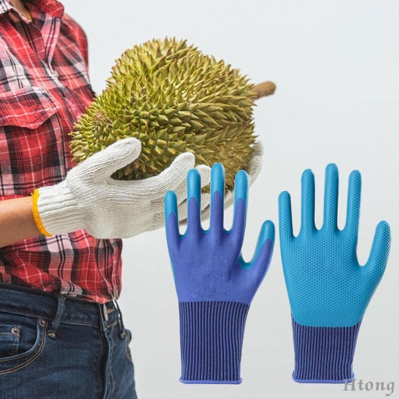 [Htong] Luvas De Jardinagem Durian Trabalho De Látex Para Logística , Revestimento De Borracha De Espuma De Armazém Aper