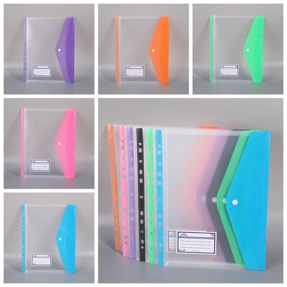 HWNOSU 6pcs Envelopes De Dinheiro Para Fichário , Organizador De Arquivos , Carteiras De Pastas De Arquivo A4 , Colorida