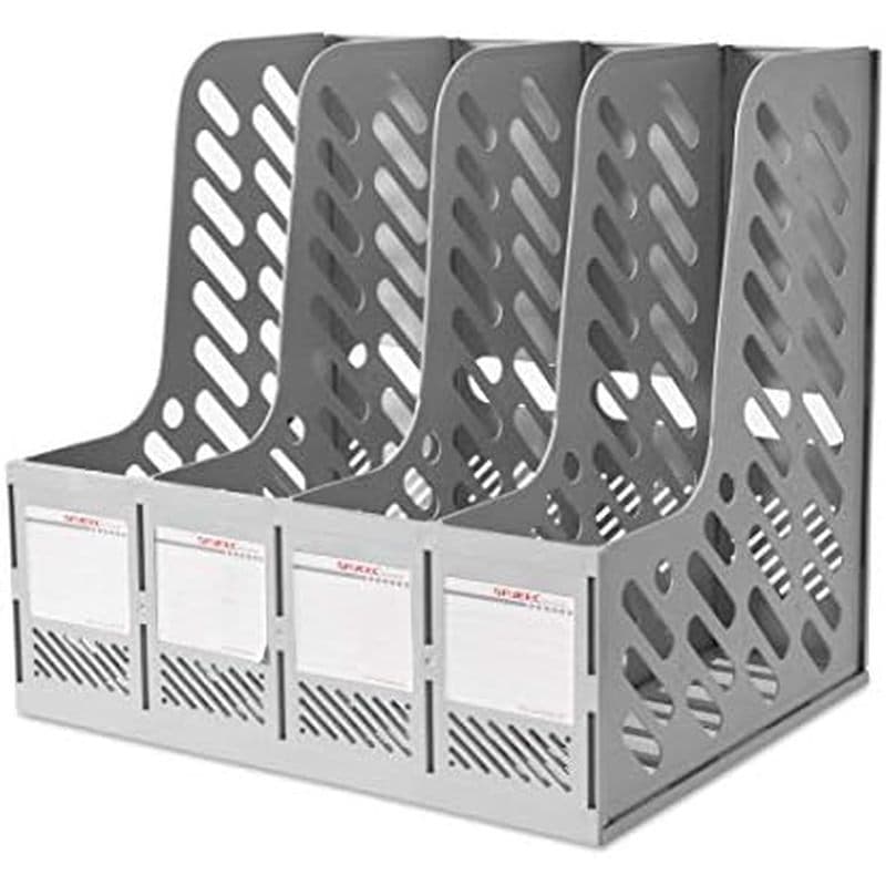 Suporte De Arquivo De Revista De Plástico Para Mesa Vertical 4 Compartimentos Pasta Organizador De Livros De Arquivos Pa