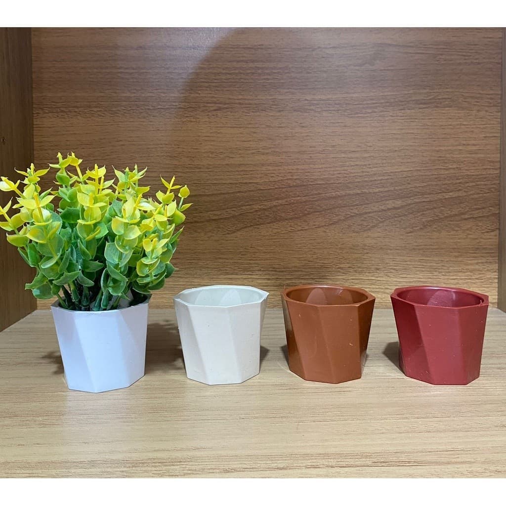 Vaso Vasinho Plástico Revestido Modelo Torcido Vaso Para Plantas Suculentas e Decoração de Ambientes e Arranjos Decorar