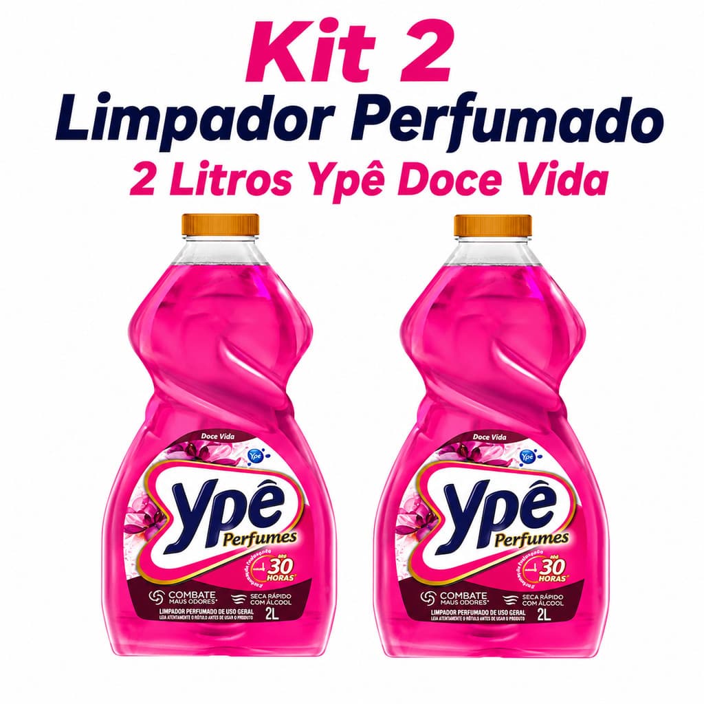Kit 2 Limpador Perfumado 2 Litros Ypê Doce Vida