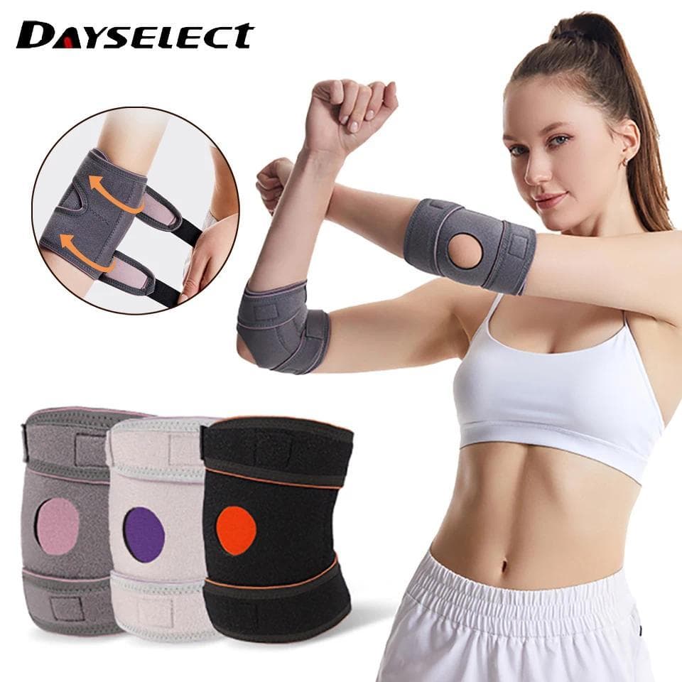 DAYSELECT 1 Peça De Suporte De Cotovelo Respirável Leve Absorve Suor Basquete Vôlei Manga De Braço